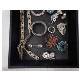 Rhinestone Vintage Jewelry Collection - Necklaces, Bracelets, Earrings, Brooches