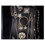 Costume Jewelry Lot - Necklaces, Bracelets, Brooches & Earrings