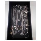 Necklaces - Assorted Silver-Tone Jewelry Lot