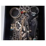 Bracelets & Necklaces Lot - Gold & Silver Tones with Turquoise Pendant