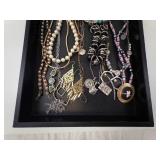 Jewelry Lot - Assorted Necklaces & Bracelets with Pearl-Like Beads, Beaded Chains & Charms