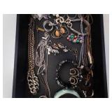 Costume Jewelry Lot - Assorted Necklaces, Bracelets, Earrings & Rings