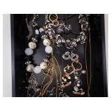 Costume Jewelry Lot - Silver-Tone Necklaces, Bracelets, Earrings & Beads, Mixed Metals