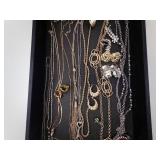 Assorted Jewelry Lot - Necklaces, Bracelets & Red Cabochon Pendant