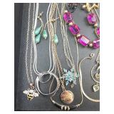 Liz Claiborne From the Heart Ruby Peace Necklace - Costume Jewelry Lot