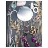 Liz Claiborne From the Heart Ruby Peace Necklace - Costume Jewelry Lot