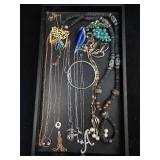 Costume Jewelry Lot - Assorted Necklaces, Bracelets, Charms & Pearls