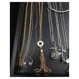 Costume Jewelry Lot - Assorted Necklaces, Bracelets, Charms & Pearls