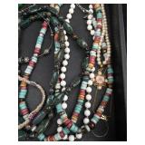 Bead Jewelry Lot - Turquoise, Pearl & Glass Necklaces & Bracelets