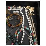 Bead Jewelry Lot - Turquoise, Pearl & Glass Necklaces & Bracelets