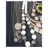 Costume Jewelry Lot - Mixed Necklaces, Bracelets & Earrings