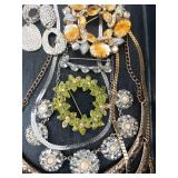 Costume Jewelry Lot - Mixed Necklaces, Bracelets & Earrings