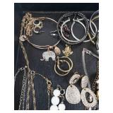 Costume Jewelry Lot - Mixed Necklaces, Bracelets & Earrings