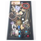 Costume Jewelry Lot - Necklaces, Pins, Bracelets, Rings & Brooches