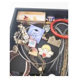 Costume Jewelry Lot - Necklaces, Pins, Bracelets, Rings & Brooches