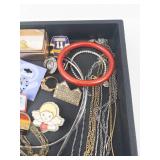 Costume Jewelry Lot - Necklaces, Pins, Bracelets, Rings & Brooches