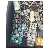 Costume Jewelry Lot - Necklaces, Bracelets & Pearls, Turquoise Accents