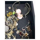 Costume Jewelry Lot - Assorted Necklaces, Bracelets & Earrings