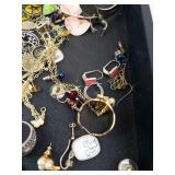 Costume Jewelry Lot - Assorted Necklaces, Bracelets & Earrings