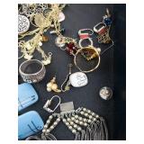 Costume Jewelry Lot - Assorted Necklaces, Bracelets & Earrings
