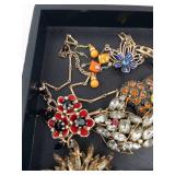 Vintage Costume Jewelry Lot - Earrings, Brooches, Bracelets, Rings