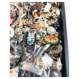 Costume Jewelry Lot - Assorted Earrings, Necklaces, Bracelets & Charms