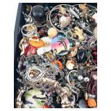 Costume Jewelry Lot - Assorted Earrings, Necklaces, Bracelets & Charms