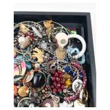 Costume Jewelry Lot - Assorted Earrings, Necklaces, Bracelets & Charms