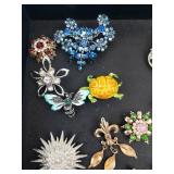 Assorted Brooches & Pins - Vintage Costume Jewelry Collection