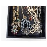Costume Jewelry Lot - Pearl & Bead Necklaces, Bracelets, Earrings, Eiffel Tower Pendant
