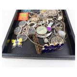Estate Jewelry Lot - Mixed Costume Necklaces, Bracelets & Charms