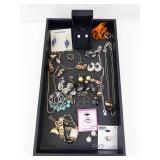 Alexis Bittar & Costume Jewelry Lot - Earrings, Bracelets, Rings & Turquoise Beads