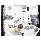 Assorted Fashion Jewelry Lot - Earrings, Rings, Brooches & Pins