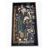Assorted Costume Jewelry Lot - Necklaces, Bracelets, Pins, Brooches & Pearls