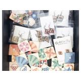 Quilted in Clay by Jennifer Patterson - Earrings & Pendant Set, Assorted Quilt-Pattern Jewelry