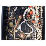 Pearl Necklaces, Cameo Brooches & Watches - Assorted Jewelry Collection