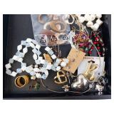 Assorted Jewelry Lot - Necklaces, Earrings, Rings & Pins