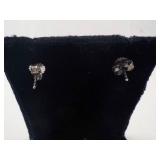 Diamond Sterling Stud Earrings - 925