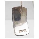 Sterling Silver Hammered Rectangular Dangle Earrings