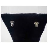 Sterling Silver Crescent Hoop Earrings