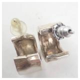 Sterling Silver Crescent Hoop Earrings