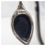 Sterling England Teardrop Onyx Earrings (Lot of 2)