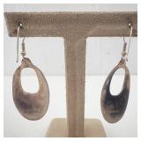 Teardrop Earrings - Mexican Sterling Silver 925 Openwork Pattern