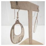 Teardrop Earrings - Mexican Sterling Silver 925 Openwork Pattern