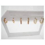 Hoop Earrings - Vermeil CZ Stones - Mixed Styles (Lot of 6)