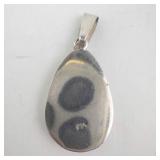 925 Sterling Silver Pink Teardrop Pendant