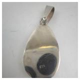 925 Sterling Silver Pink Teardrop Pendant