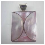 Sterling Silver Pendant - Mother of Pearl Inlay
