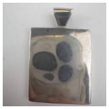 Sterling Silver Pendant - Mother of Pearl Inlay