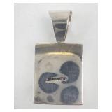 Sterling Silver Red Jasper Pendant - Mexico 925